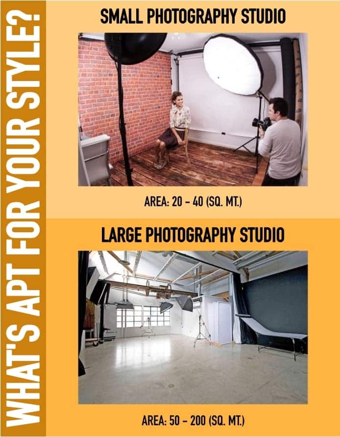 Small and large photography studio