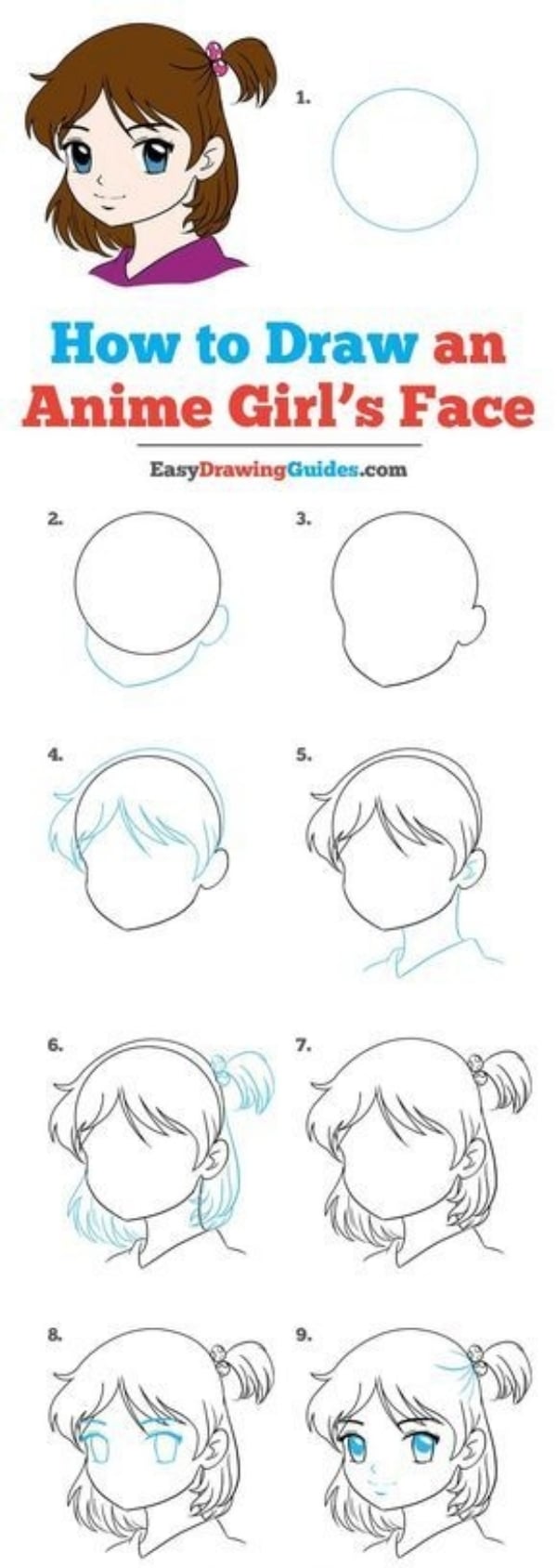 How to Draw an Anime Face Female  14 Steps  Instructables