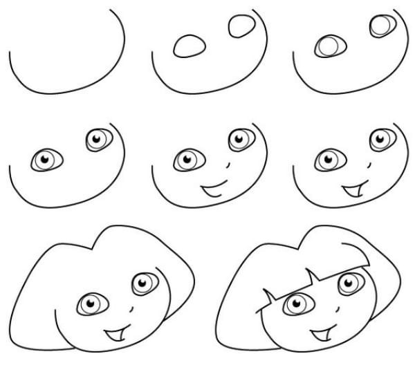 Easy Step by Step Tutorials to Draw a Cartoon Face