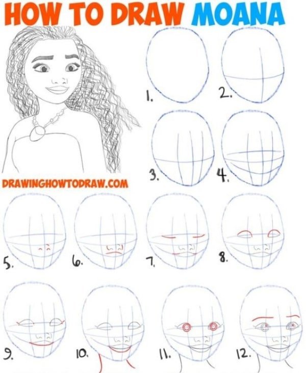 Easy Step by Step Tutorials to Draw a Cartoon Face