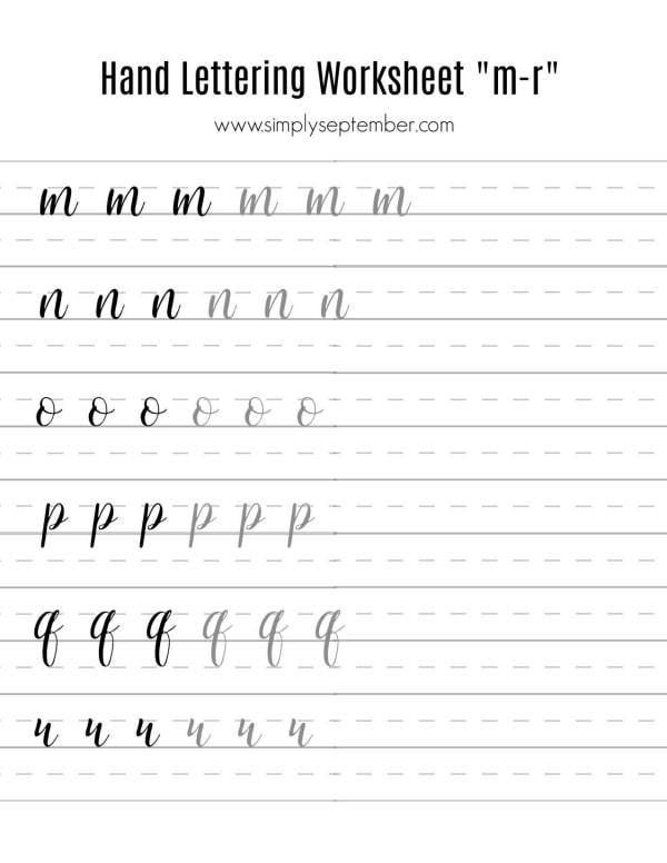 30+ FREE Lettering Worksheets: Print & Start Practicing!