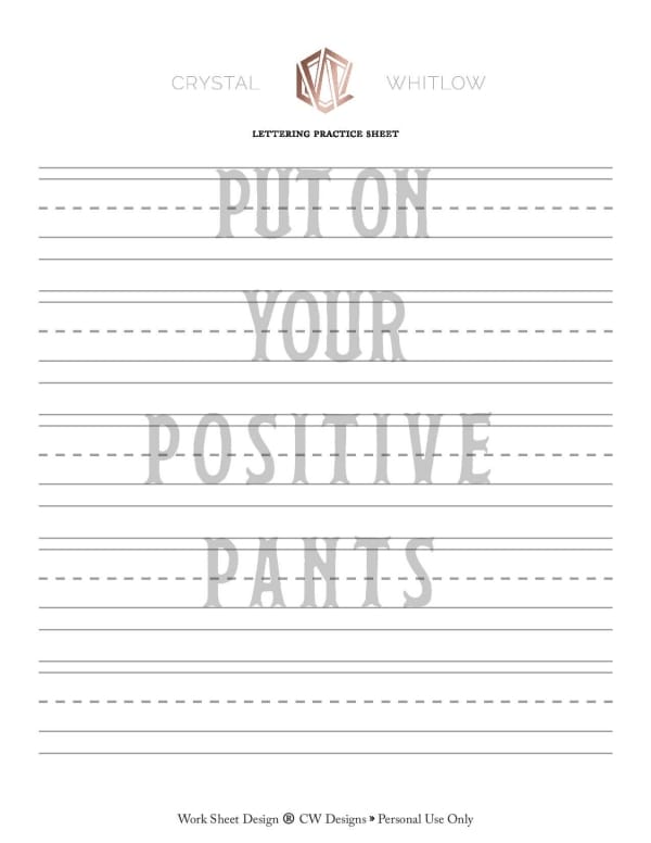 60 Easy and Free Lettering Worksheets for Beginners to Practice