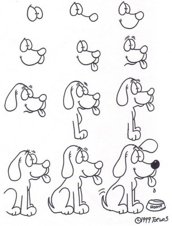 How to Draw a Dog | Step by Step Dog Drawing Tutorials | Artisticaly -  Inspect the Artist Inside You!