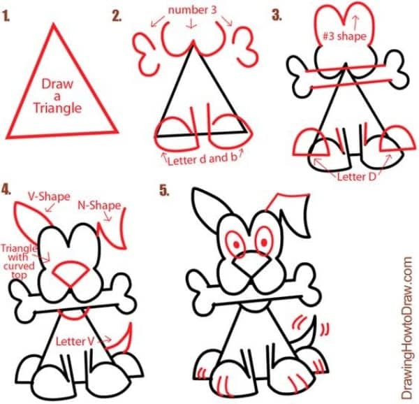 How to Draw a Dog | Step by Step Dog Drawing Tutorials | Artisticaly ...