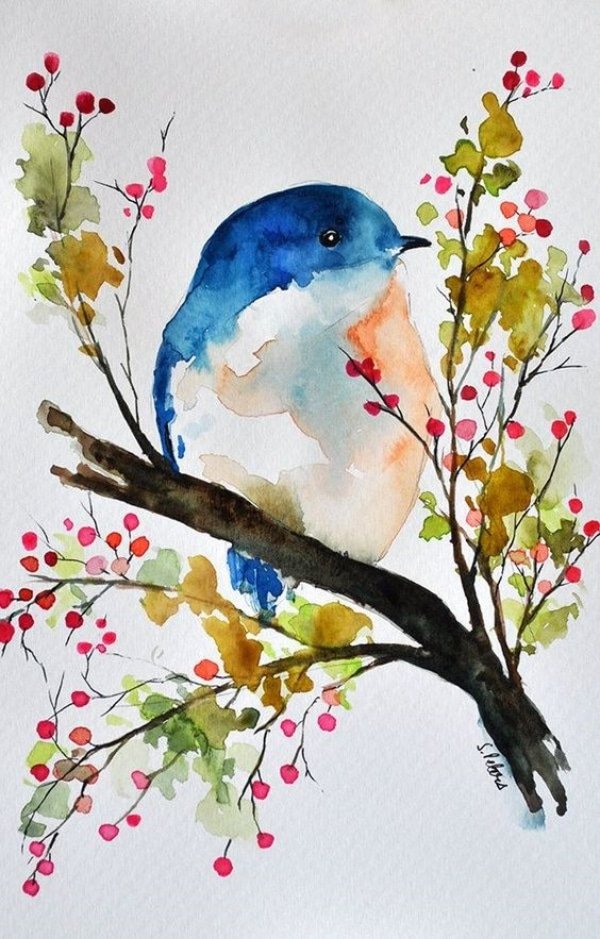 45 Easy and Simple Watercolor Painting Ideas - HERCOTTAGE