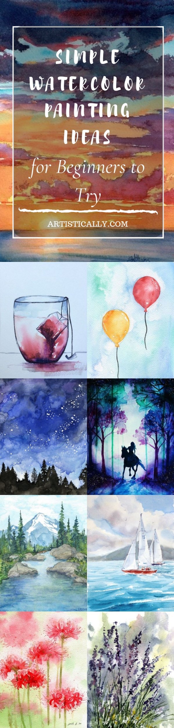 31 Easy Watercolor Art Ideas for Beginners