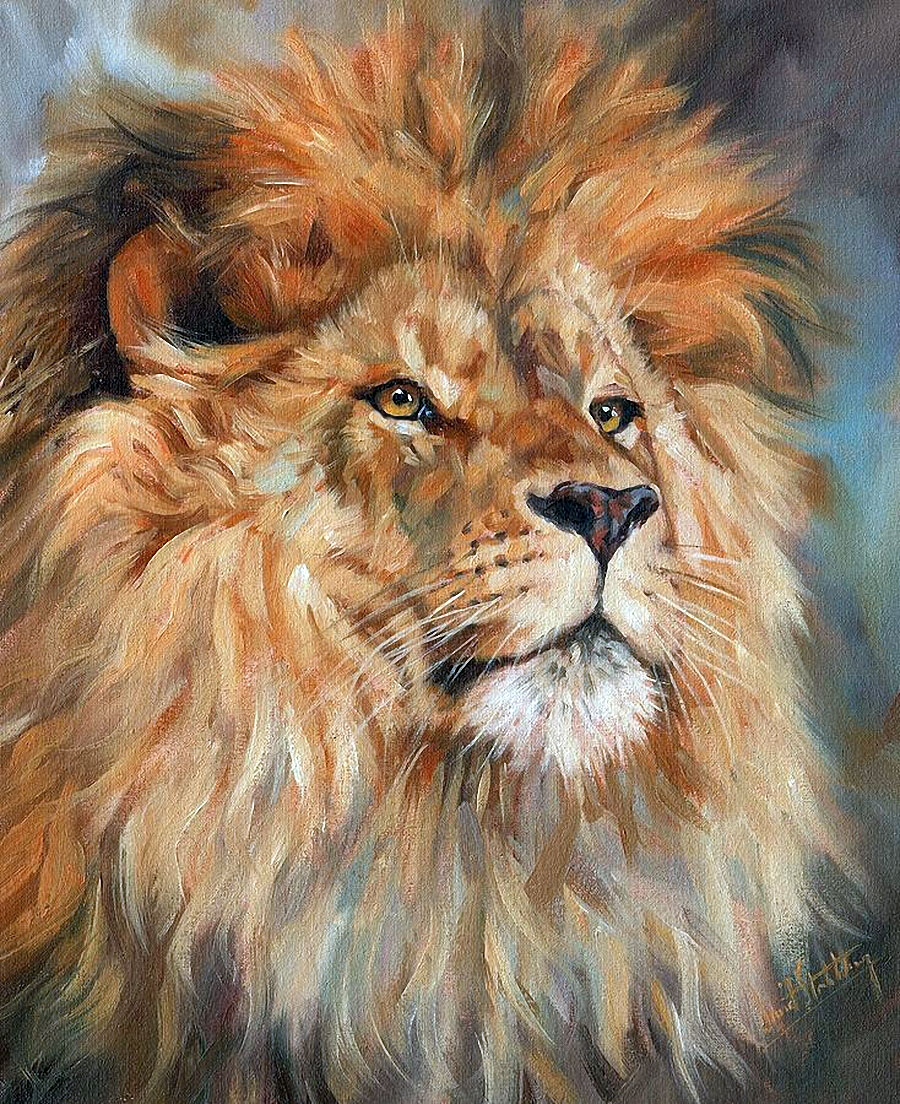lion watercolor